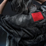 BLACK WAXED OVERSHIRT