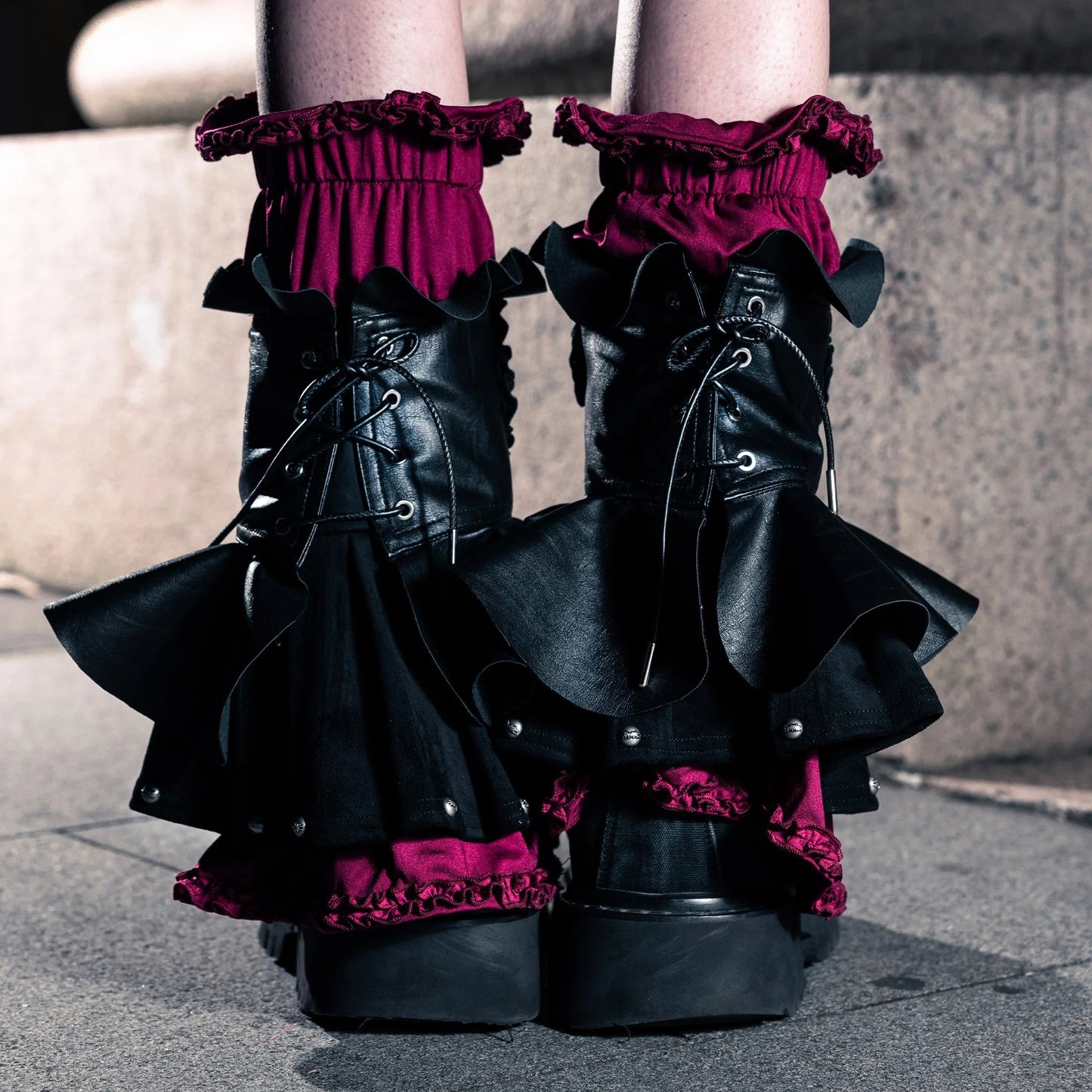 【SATSUN NIGHT】SSN V.05 KURO FOUR-LAYERS HAND & LEG WARMER - BLACK (PRE-ORDER)