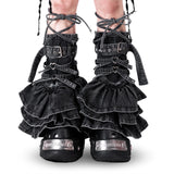 【SATSUN NIGHT】<DEVIL^ANGEL FRIENDSHIP> HAND & LEG WARMER - WASHED BLACK