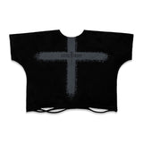 SSN V.06 <LOST PEACE CROSS> BOTH SIDES T-SHIRT - BLACK