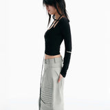BISOU LONG SLEEVE TOP (BLACK)