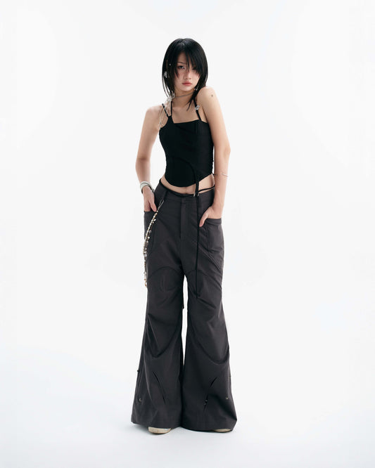 【BUNNYHILL CONCEPT】LULLABY HALTER TOP (BLACK)