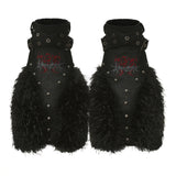 <NIGHT ROSE> LEG WARMERS - WASHED BLACK