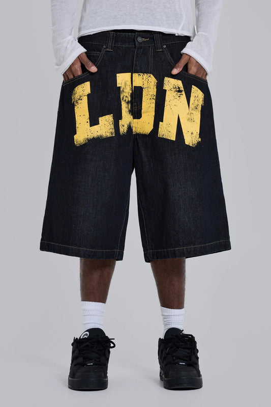 LDN Print Heavy Rigid Coarse Denim Jorts