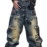 Dust Wax Ripped Wide Pants