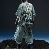 KNIGHT WIDE DENIM WASHED SHORT