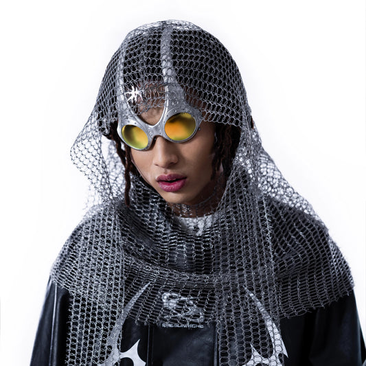 【SATSUN NIGHT】<IT's N0T BLACK & WHITE> - GRAY SILVERY DURAG