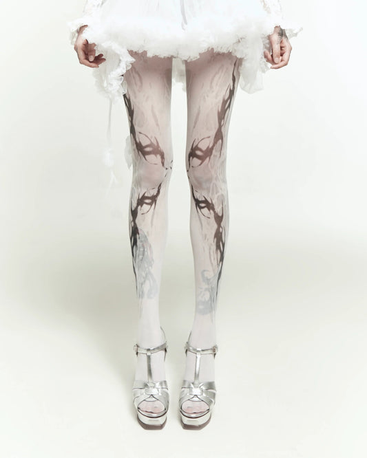 【IIIMIII】Whitetotem printed stockings1