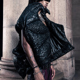SSN V.05 SPECIAL CRACKED TEXTURE FABRIC VEST JACKET - NOTHING LASTS FOREVER