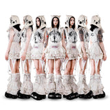 【SATSUN NIGHT】<DEVIL^ANGEL FRIENDSHIP> SKIRT TRANS BAG - POLLUTION WHITE