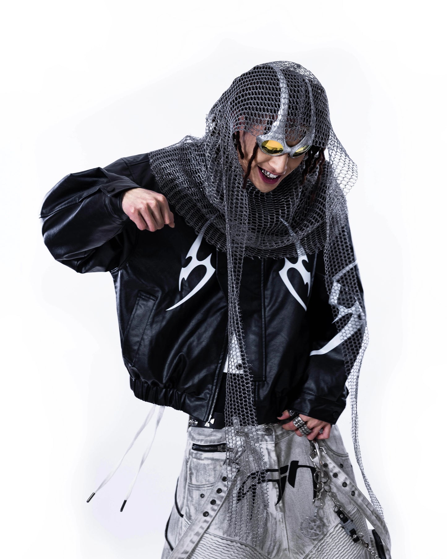 【SATSUN NIGHT】<IT's N0T BLACK & WHITE> - GRAY SILVERY DURAG