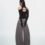 CASPIAN LONG SLEEVE TOP (BLACK)