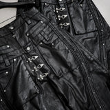 Mock Double Waist Wide Leg Pants