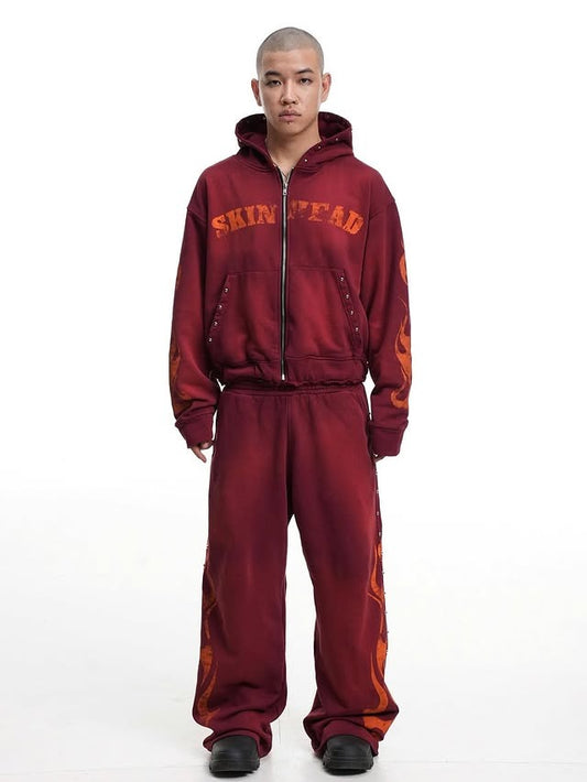 【SKINHEAD】NIGHT FLAME ZIP-UP HOODIE