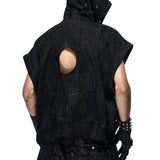 Black Wax Ripped Hoodie