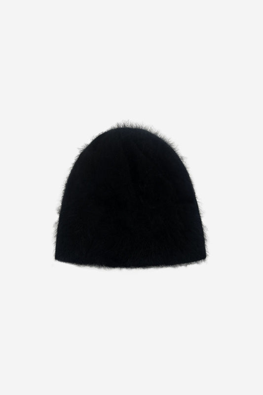 【BLR BLUER】SNOWFLAKES LOGO ANGORA BEANIE CHARCOAL