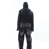 【BLR BLUER】Curved Tanker Washed Denim Pants
