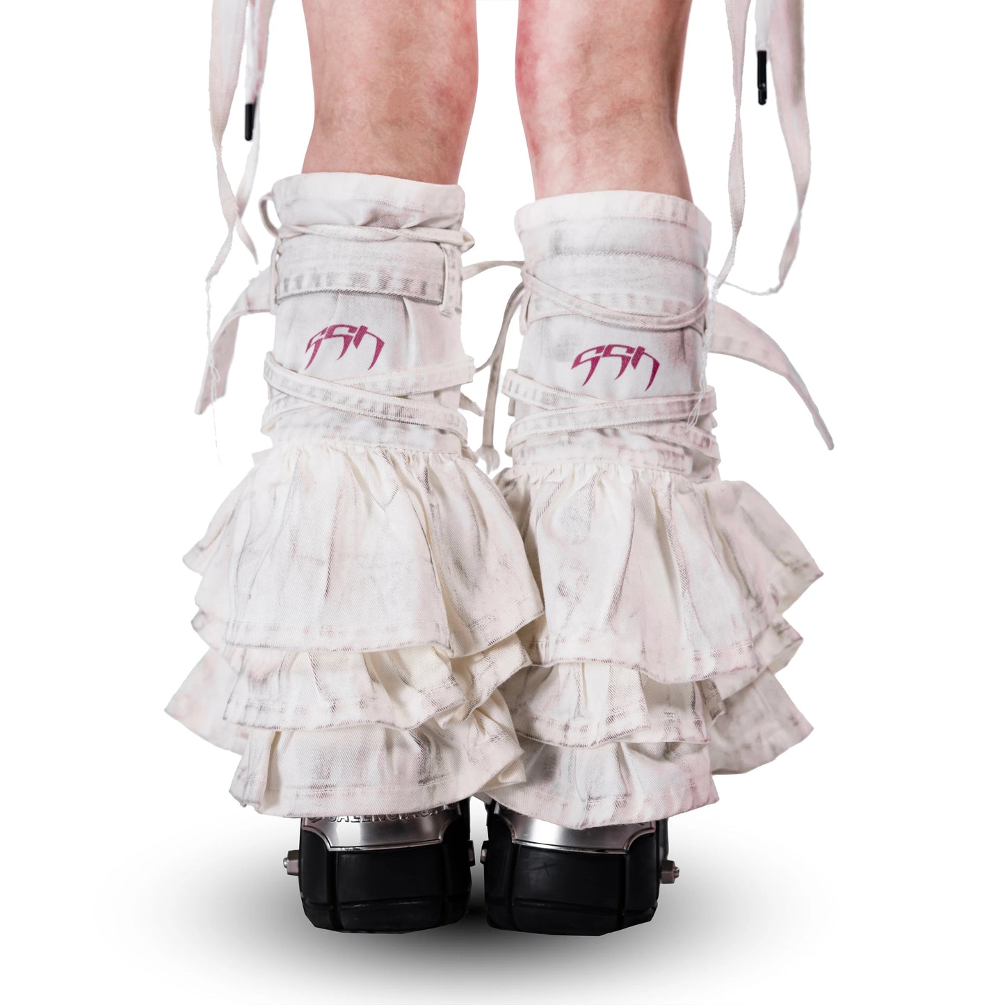 【SATSUN NIGHT】<DEVIL^ANGEL FRIENDSHIP> HAND & LEG WARMER - POLLUTION WHITE