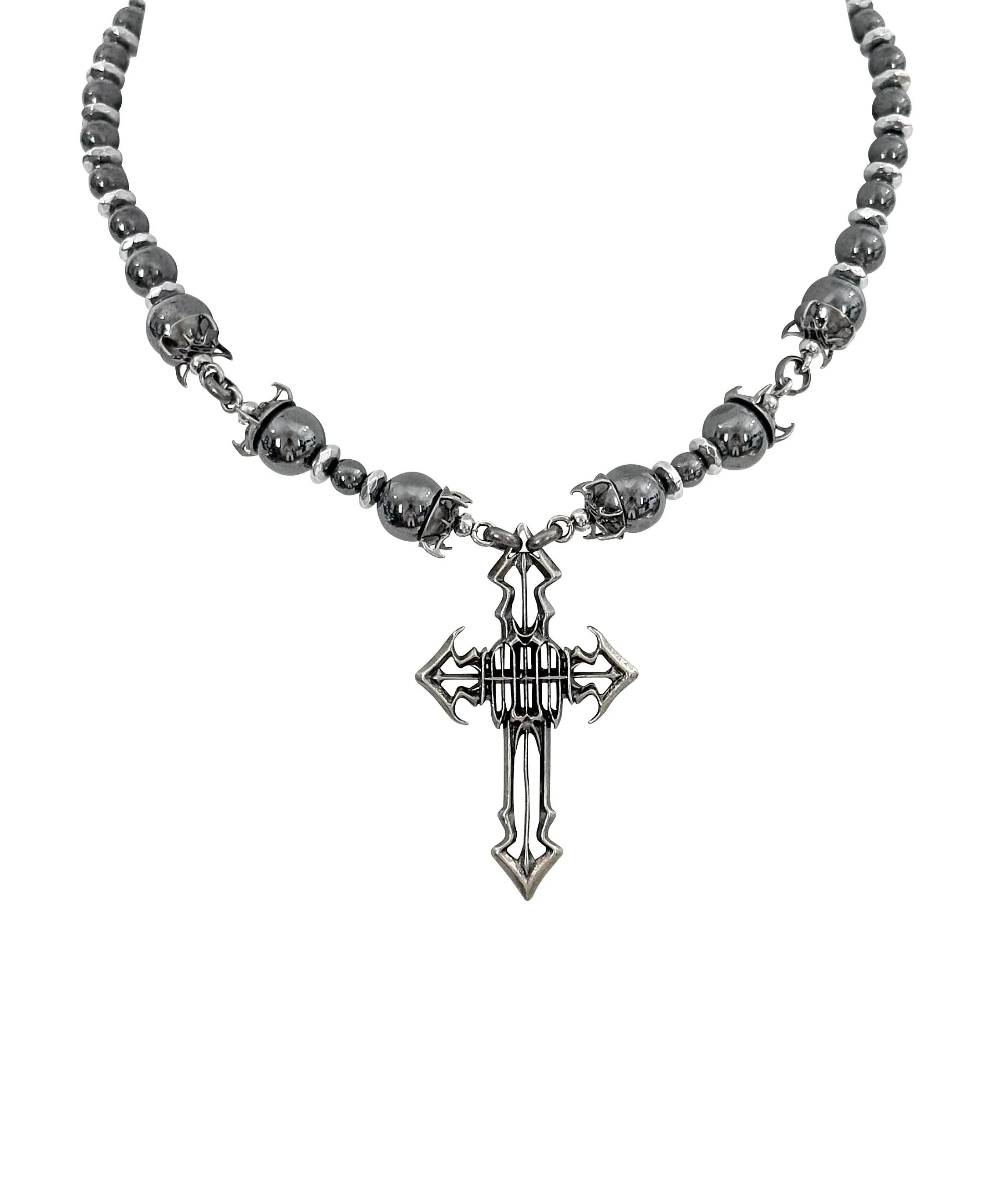 "EldritchBead" PREAL CROSS NECKLACE