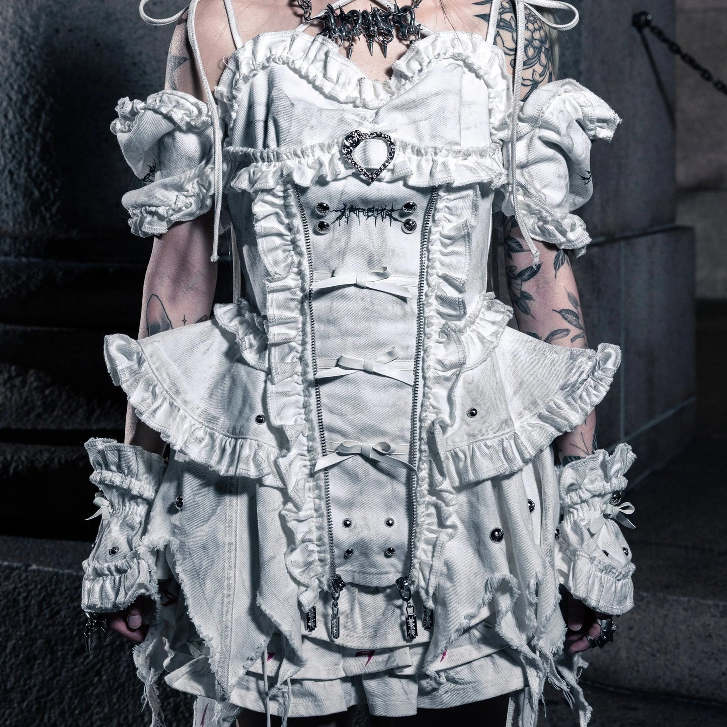 【SATSUN NIGHT】SSN V.05 LEGENDS OF NIGHT PRINCESS DRESS - POLLUTION WHITE (PRE-ORDER)
