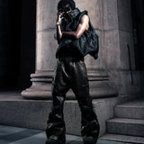 SSN V.05 SPECIAL CRACKED TEXTURE FABRIC VEST JACKET - NOTHING LASTS FOREVER