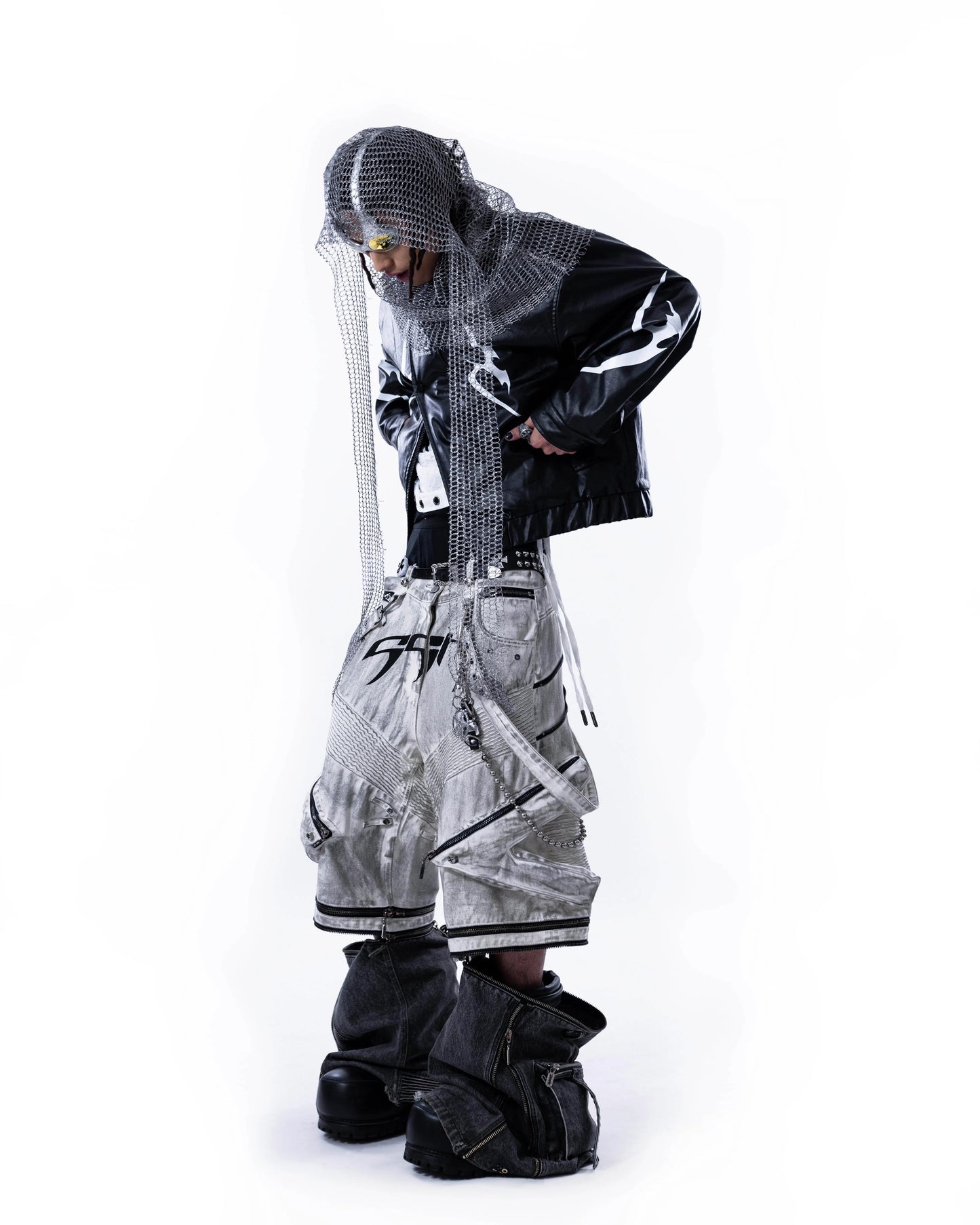 【SATSUN NIGHT】<IT's N0T BLACK & WHITE> - GRAY SILVERY DURAG