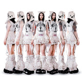 【SATSUN NIGHT】<DEVIL^ANGEL FRIENDSHIP> HAND & LEG WARMER - POLLUTION WHITE