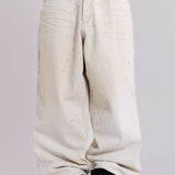 Ecru Paint Colossus Jeans