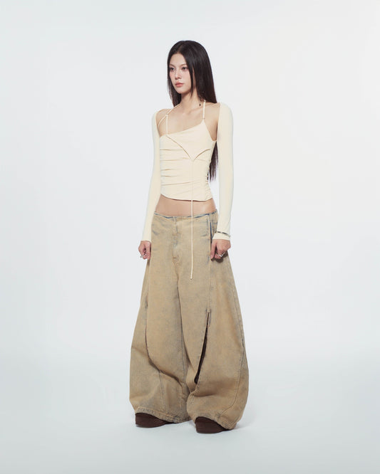 【BUNNYHILL CONCEPT】SANSA LONG SLEEVE TOP (IVORY)