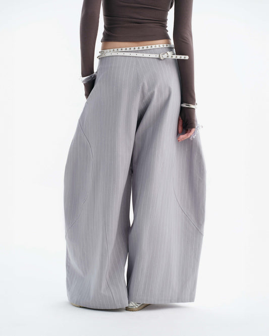 【BUNNYHILL CONCEPT】LUFT PANTS (GREY BLUE STRIPES)