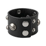 DOUBLE LOGO METAL LEATHER STRAP