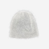 SNOWFLAKES LOGO ANGORA BEANIE GREY