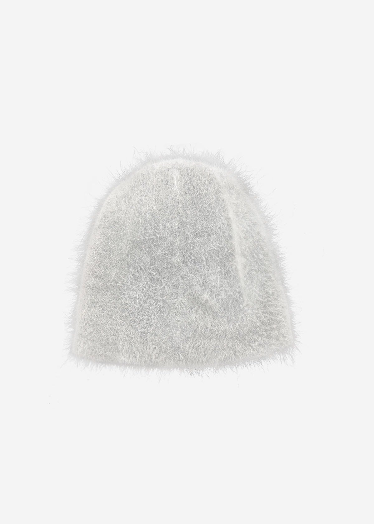 SNOWFLAKES LOGO ANGORA BEANIE GREY