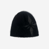 【BLR BLUER】SNOWFLAKES LOGO ANGORA BEANIE CHARCOAL