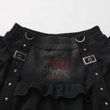 <NIGHT ROSE> SKIRT - WASHED BLACK