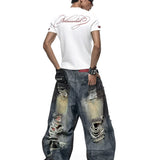 Dust Wax Ripped Wide Pants