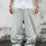 Double-Layered Sweatpants - Gray