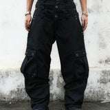 "Lex" Triple-layered Cargo Pants in Black