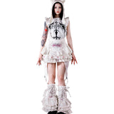 【SATSUN NIGHT】<DEVIL^ANGEL FRIENDSHIP> HAND & LEG WARMER - POLLUTION WHITE