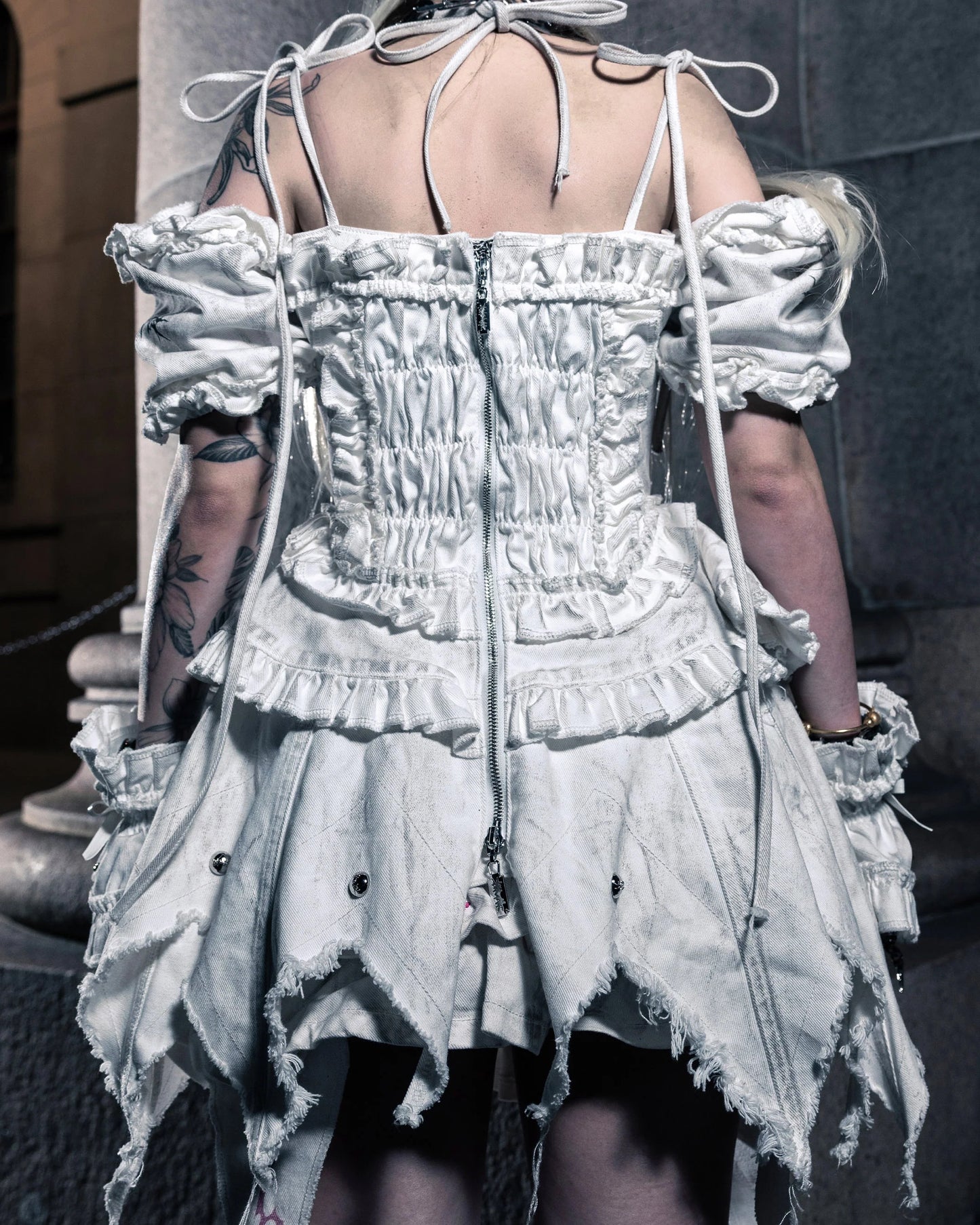 【SATSUN NIGHT】SSN V.05 LEGENDS OF NIGHT PRINCESS DRESS - POLLUTION WHITE (PRE-ORDER)