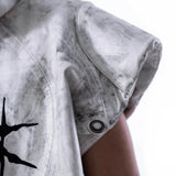 <IT's N0T BLACK & WHITE> LEATHER VEST - POLLUTED WHITE