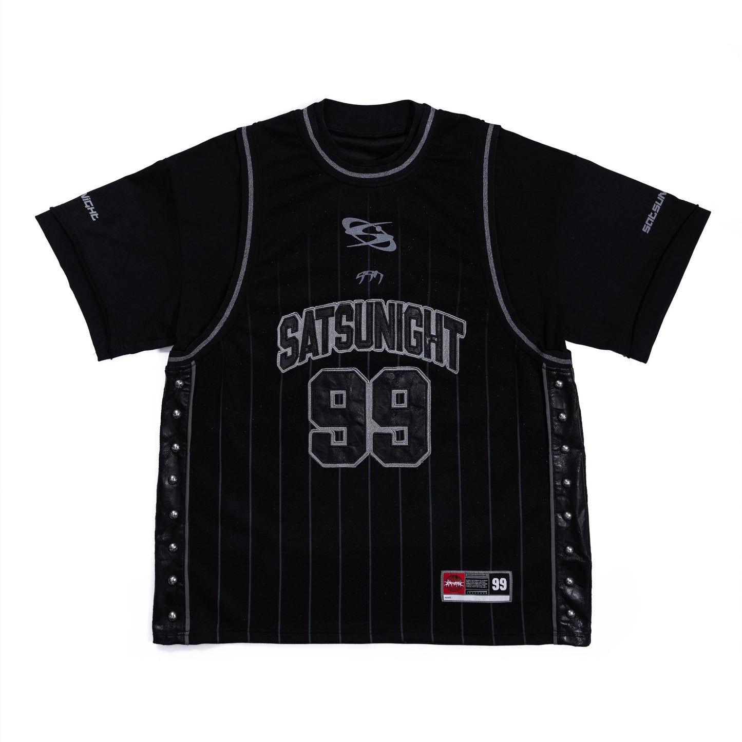 【SATSUN NIGHT】KURO DOUBLE-LAYER BASKETBALL JERSEY - BLACK