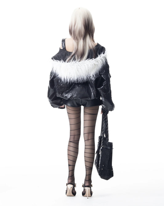 【CH2】</2 FUR TRACK BOMBER JACKET