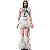 【SATSUN NIGHT】<DEVIL^ANGEL FRIENDSHIP> SKIRT TRANS BAG - POLLUTION WHITE