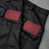 Mock Double Waist Wide Leg Pants