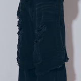 【BLR BLUER】DESTROYED DOUBLE DENIM PANTS