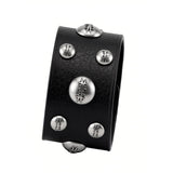 DOUBLE LOGO METAL LEATHER STRAP