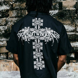 "Cassian" Embroidered Work Shirt in Black