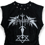 <DEVIL^ANGEL FRIENDSHIP>  GRUNGE TANK - BLACK