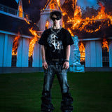 SSN V.06 <LOST HORSE> BOTH SIDES T-SHIRT - BLACK